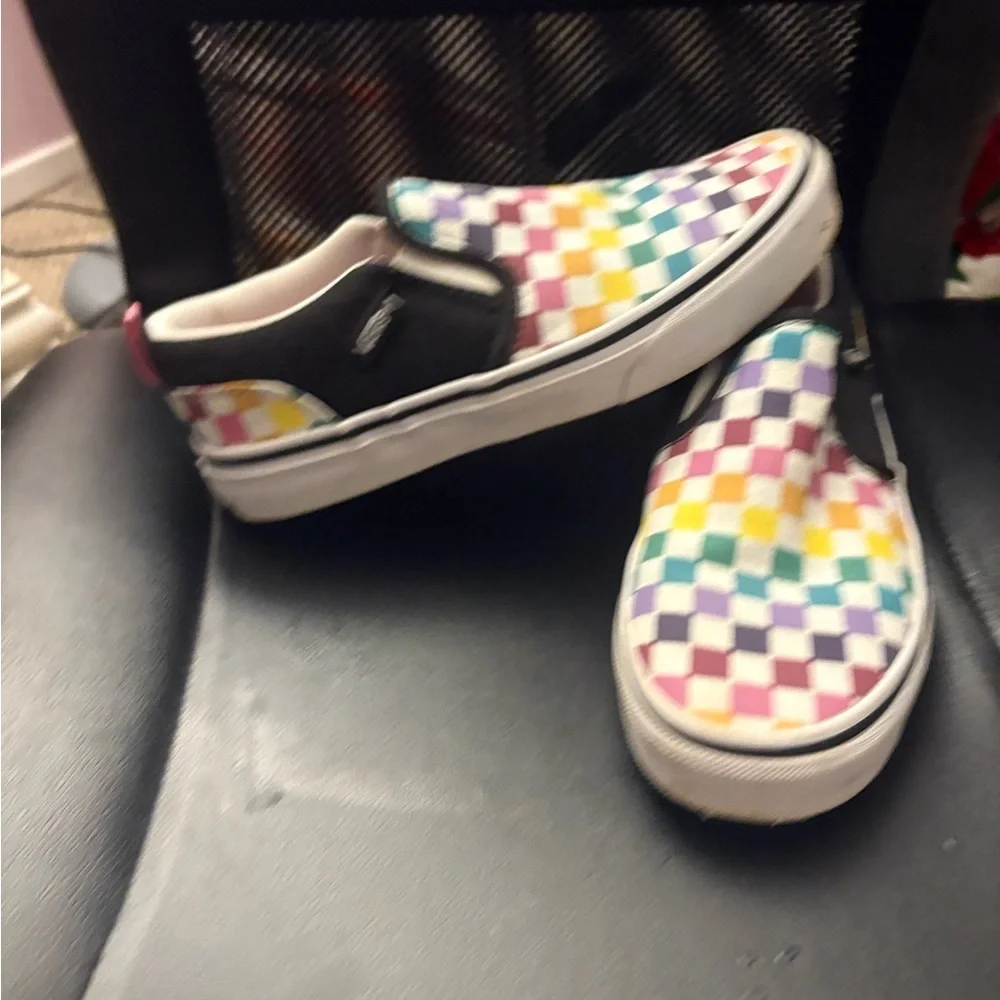 Vans Colorful Checkered Slip-On Shoes